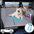 Dog Seat Cover for Trucks, Hard Bottom Dog Hammock Back Seat Extender Waterproof Truck Seat Protector for Dogs Back Seat（Gray）